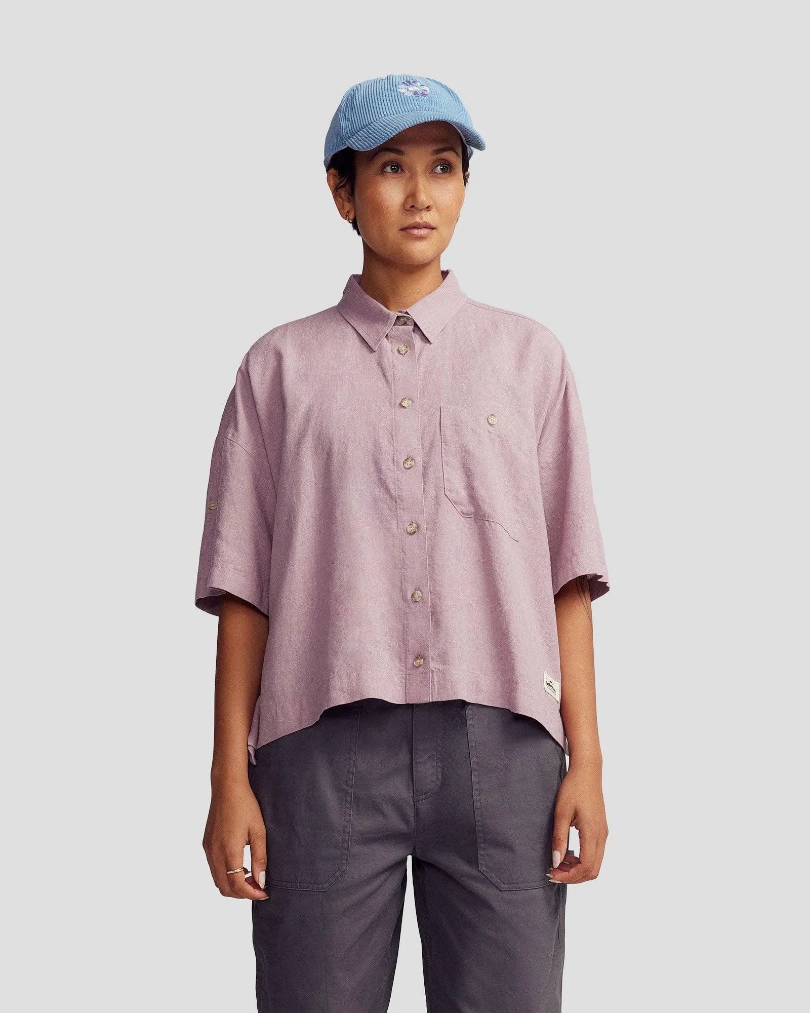 Women’s Weekend Natural Short Sleeve Shirt - Thistle Chambray