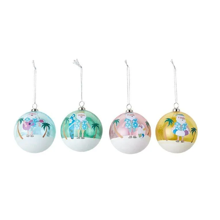 Wonderland Fun Festive Bright Christmas Tree Decorations Assorted 4 Pack