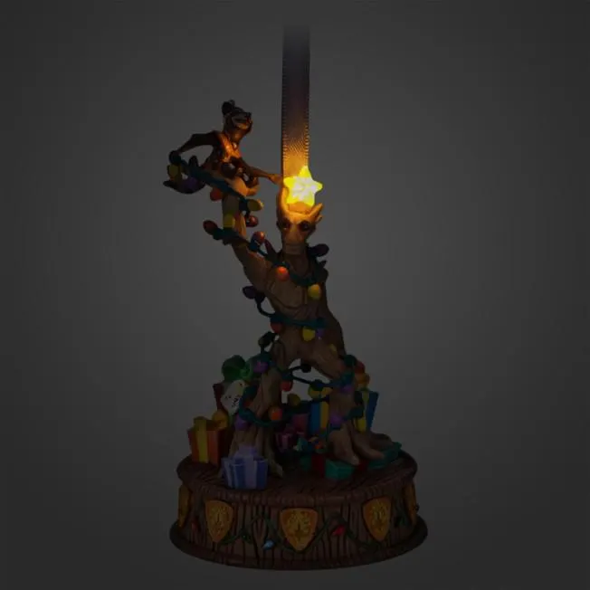 Rocket and Groot Light-Up Living Magic Sketchbook Ornament, Guardians of the Galaxy