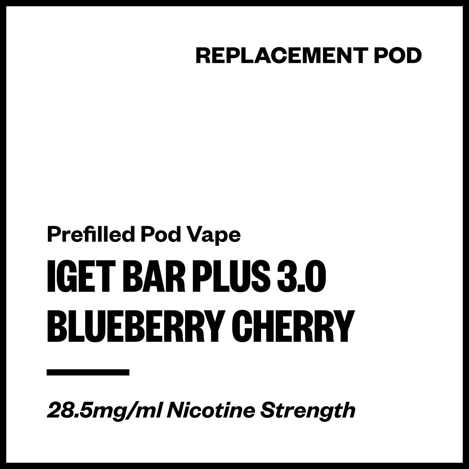IGET Bar Plus 3.0 - Blueberry Cherry (Replacement Pod)