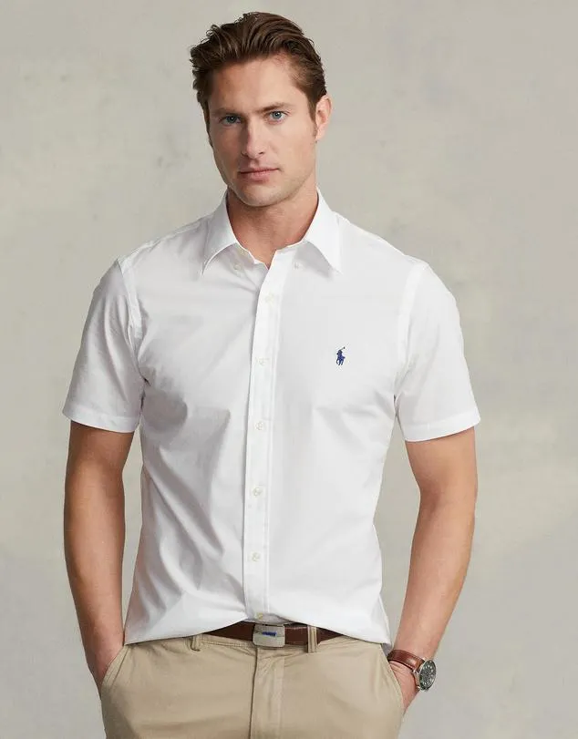 Custom Fit Stretch Poplin Shirt