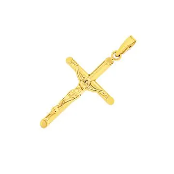 9ct Gold 26mm Crucifix Cross Pendant