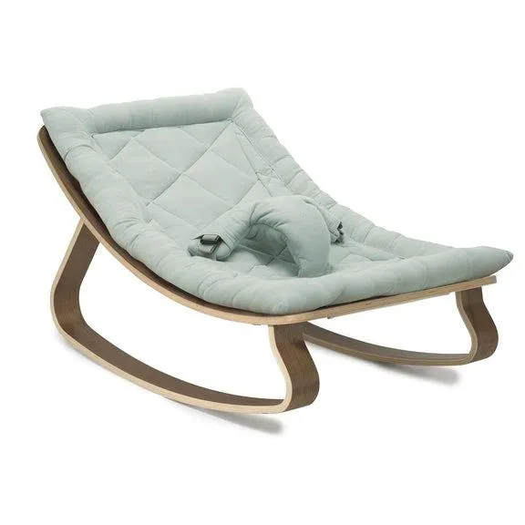Charlie Crane Baby Rocker Levo - Walnut with Farrow Cushion