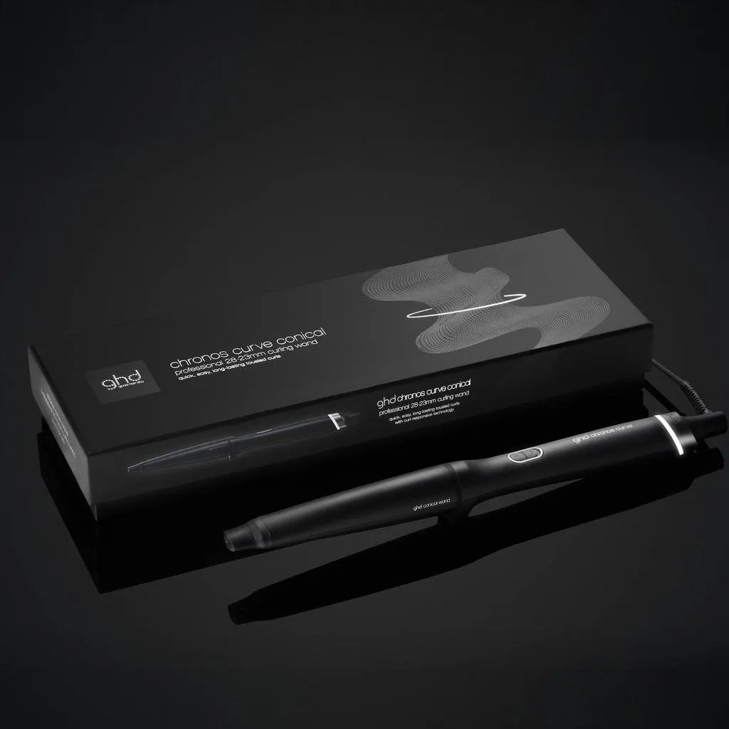 NEW GHD CHRONOS CURVE CONICAL WAND CURLER (28-23MM BARREL) FOR BEACH CURLS