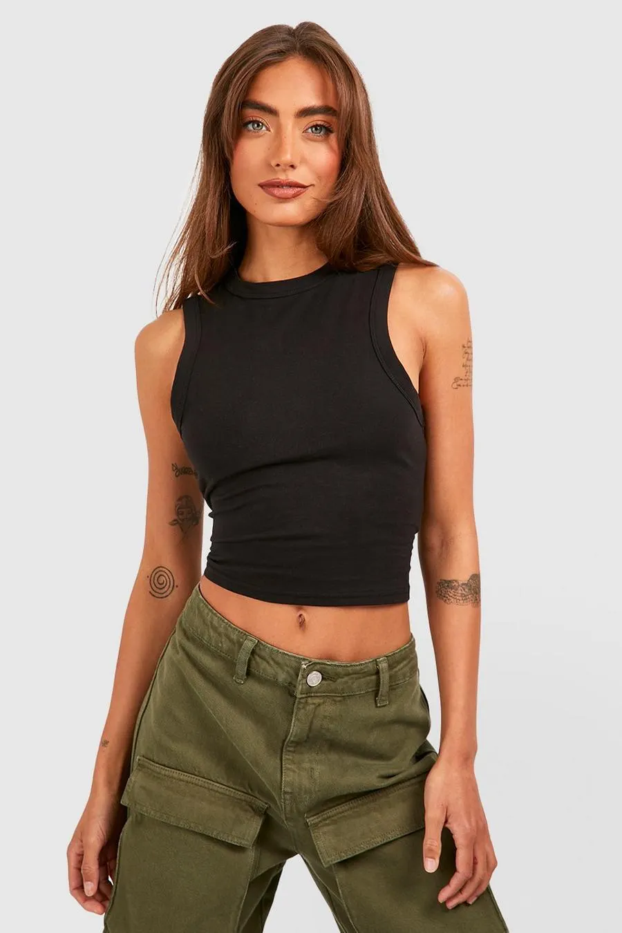 Basic Cotton Racer Vest