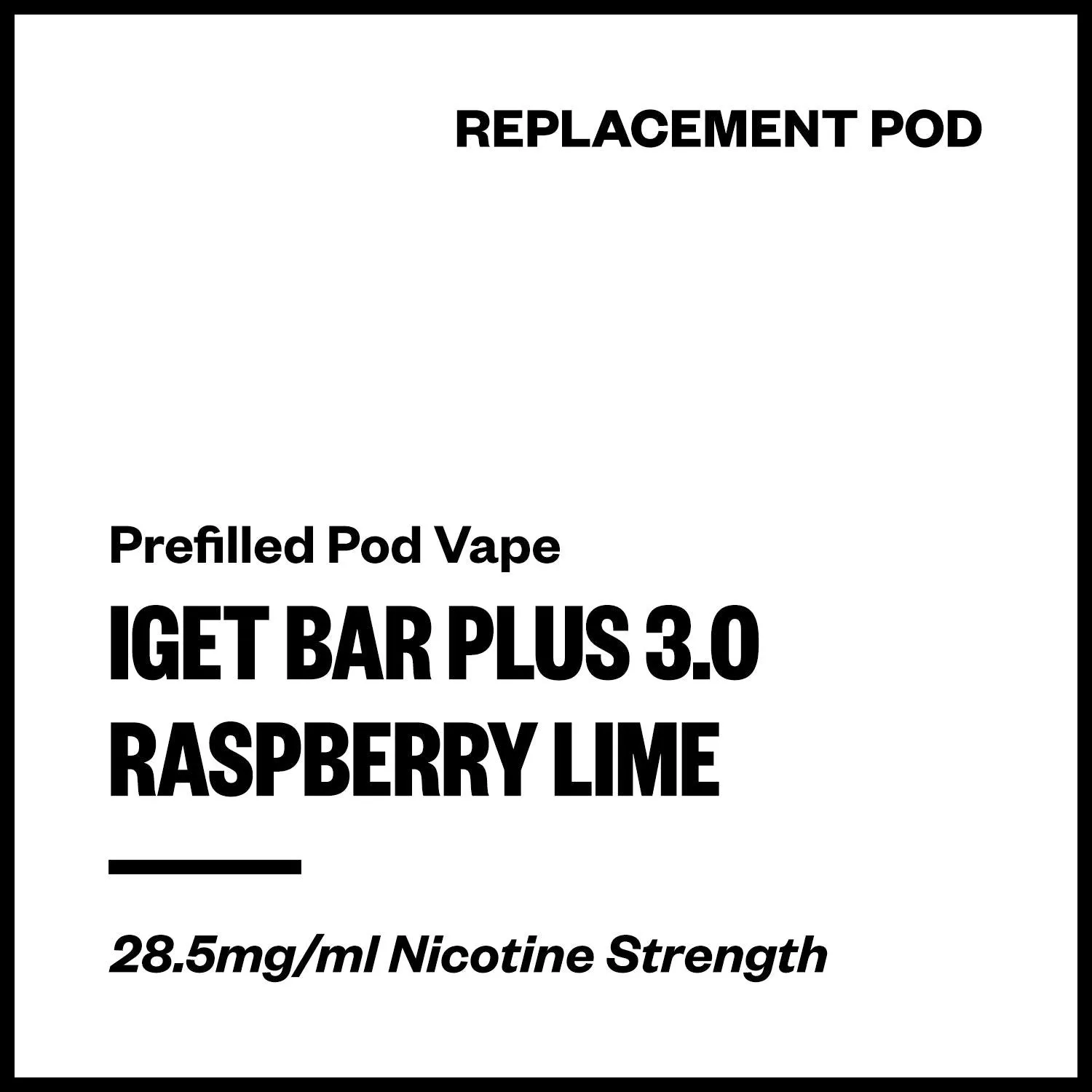 IGET Bar Plus 3.0 - Raspberry Lime (Replacement Pod)