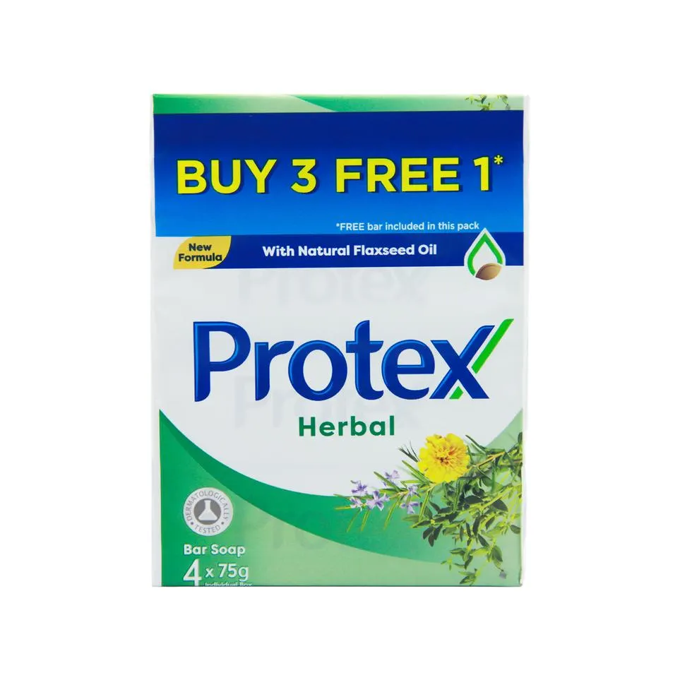 Protex Bar Soap Herbal 75g 4pk