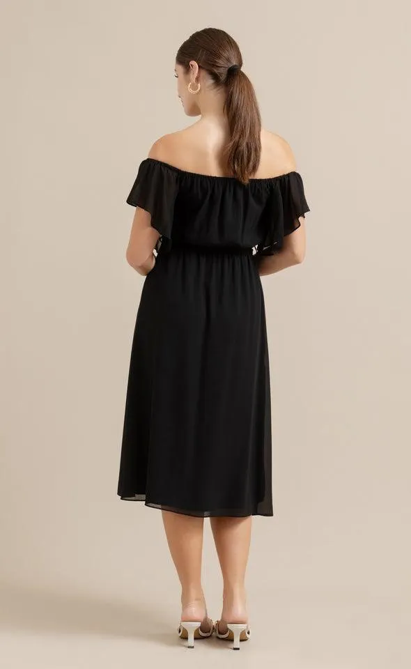 Chiffon Off The Shoulder Dress