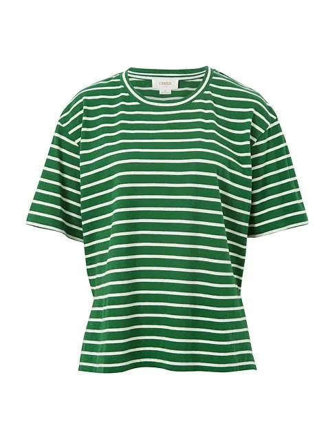 SLOUCHY SPLIT HEM LONG SLEEVE TEE IN AUSTRALIAN COTTON