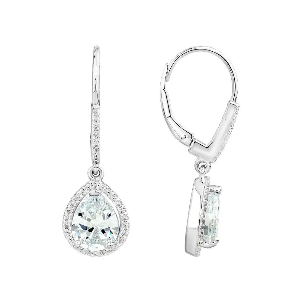 Earrings with Cubic Zirconia in Sterling Silver