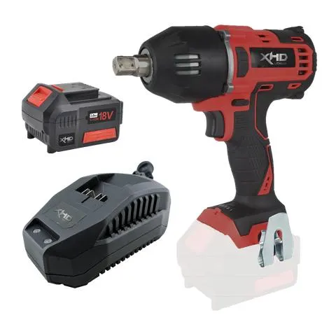 XHD Lithium Cordless Impact Wrench Brushless 1/2in 400Nm 18V 3Ah Kit