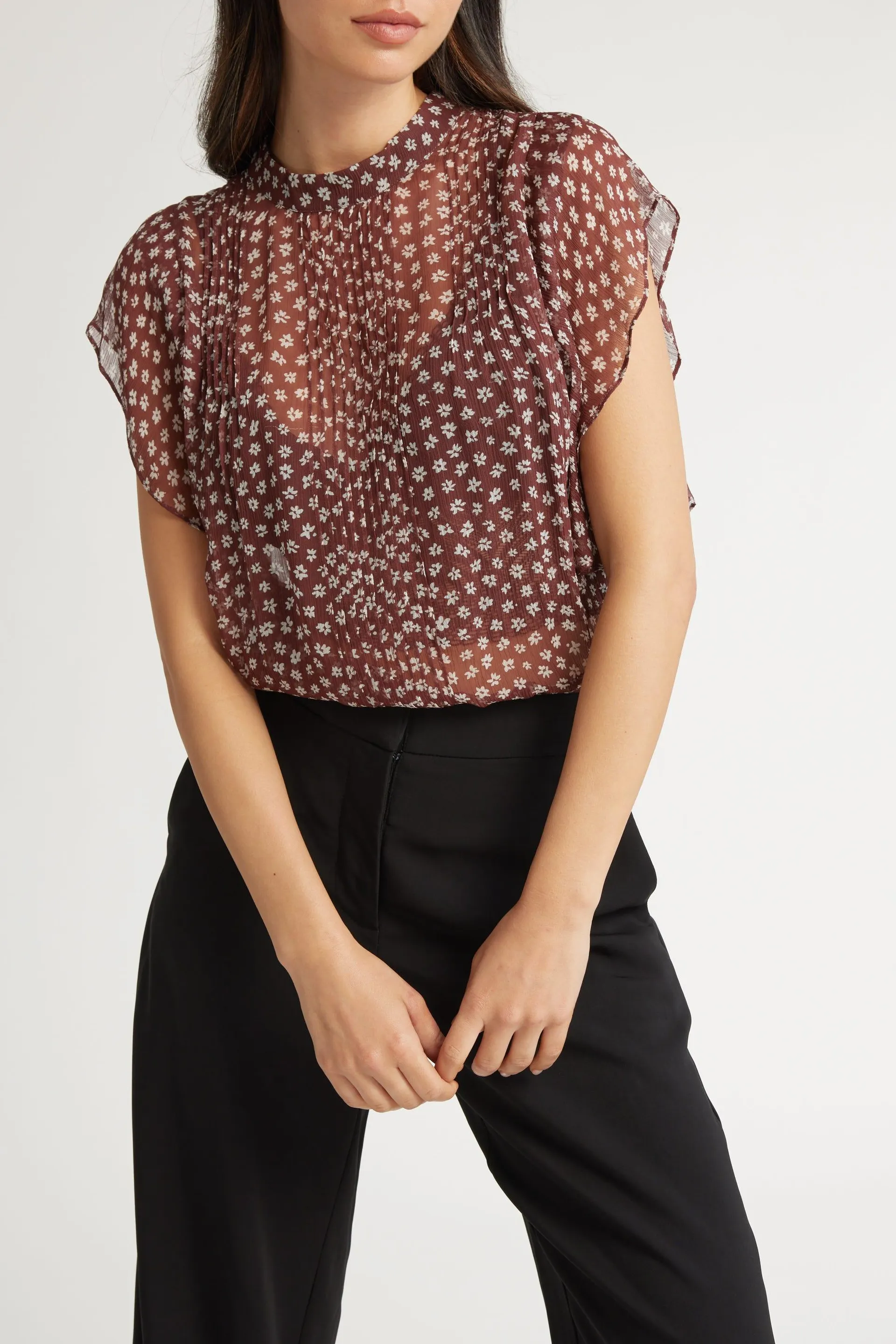 Adelyn Pintuck Detail Blouse