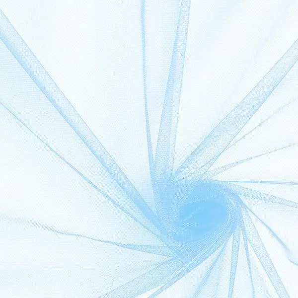 Tulle Fabric, Soft Blue- Width 150cm