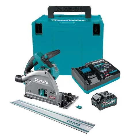 Makita XGT Cordless Plunge Saw 165mm 40v 4Ah with 3m Rail