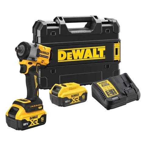 DeWalt Cordless Impact Wrench Brushless Compact 1/2in Pin 18v 5Ah