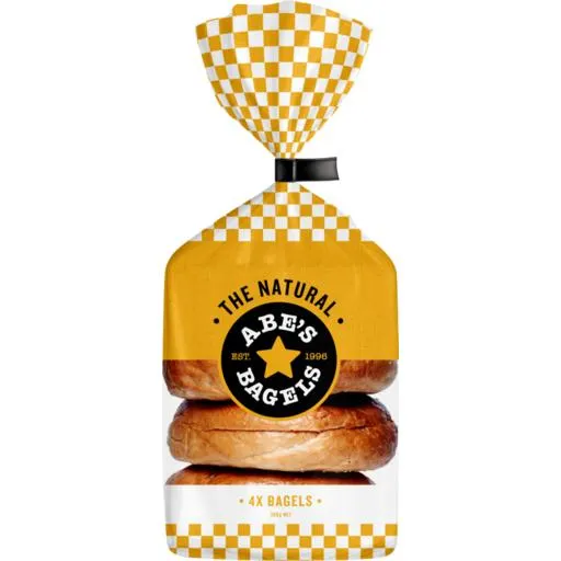 Abes Bagels Natural 4 Pack