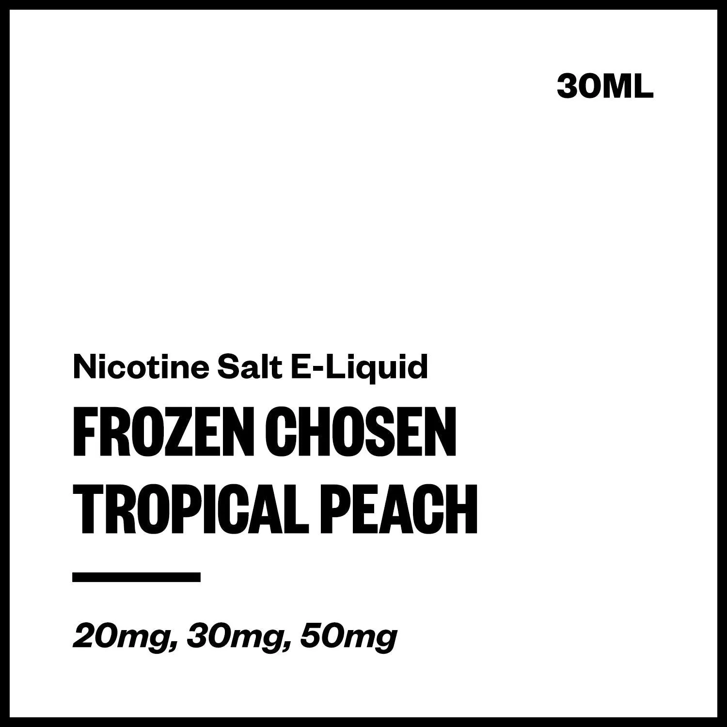 Frozen Chosen - Tropical Peach (Nic Salt E-Liquid 30ml)
