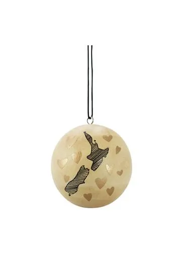 DQ & Co. Bauble Wooden Love NZ