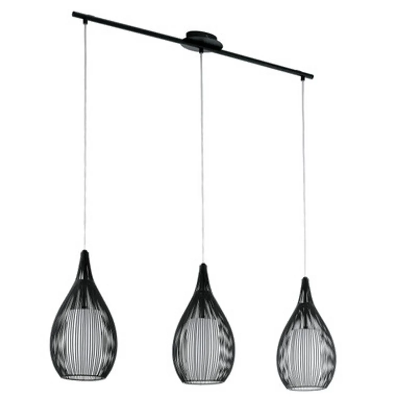 Razoni 3 Light Pendant Black
