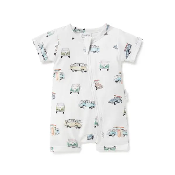 Aster & Oak Beach Life Zip Romper