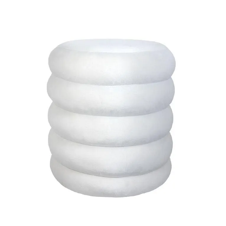 Living & Co Ribbed Ottoman Cream