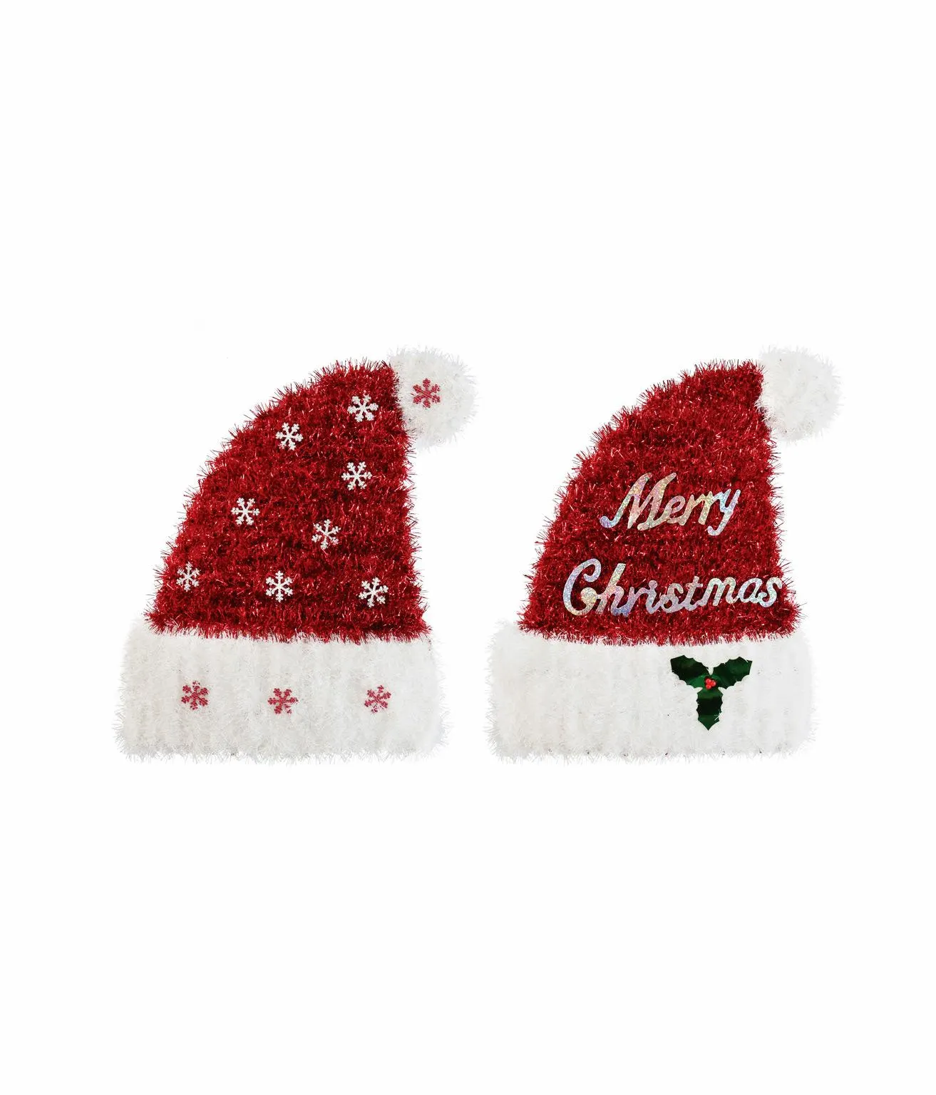 Plaque Hat Tinsel Assorted 35 x 1 x 43cm