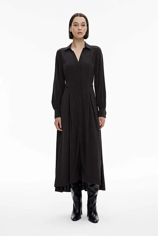 Gather Sleeve Midi Dress