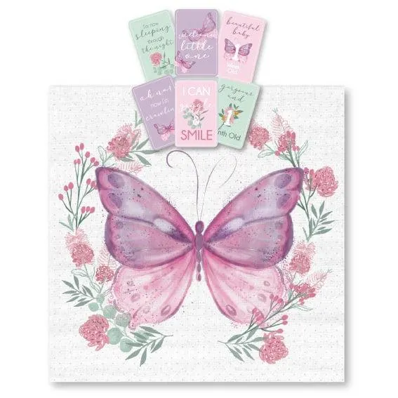 JIGGLE & GIGGLE - BUTTERFLY MILESTONE MUSLIN SET