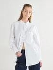 Mineral Fergus Oversized Oxford Shirt, White