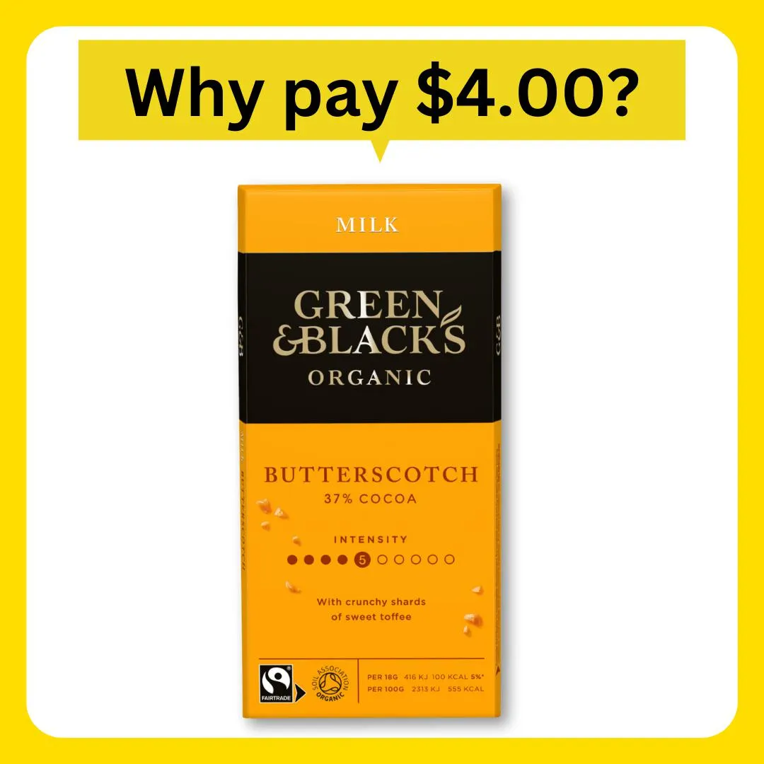 Green & Black's Organic Butterscotch Milk Chocolate 90g