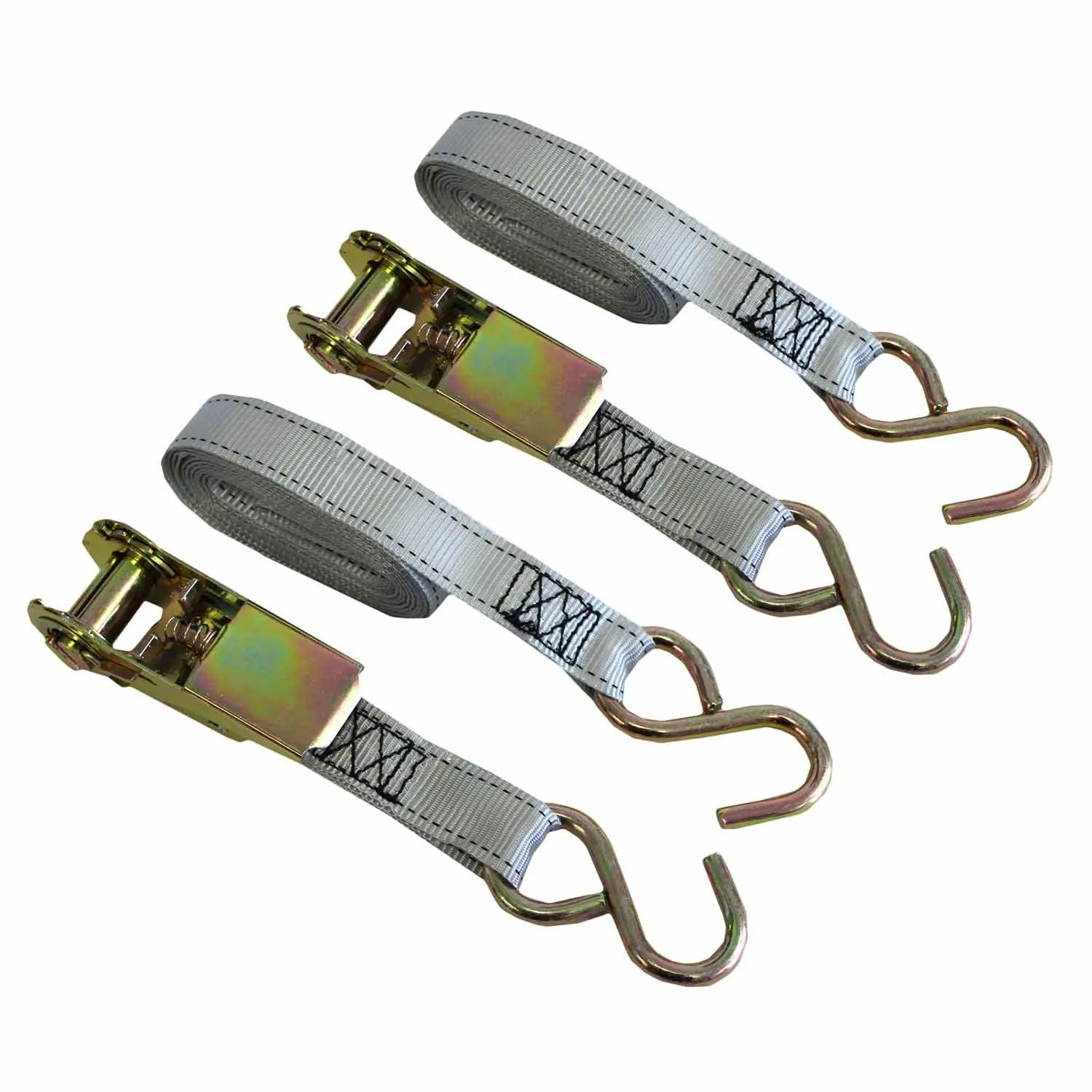 Jobmate TIEDOWN RATCHET 25MM X 4M 300BS 2PK 25mm x 4m Grey