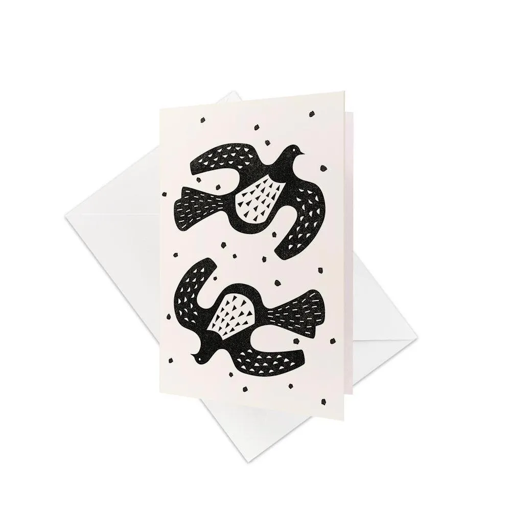 Linocut Kereru - Mini Gift Card & Envelope (6 Pack)