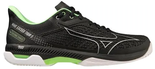 Mizuno Wave Exceed Tour 5 Men's Black/Silver/Techno Green
