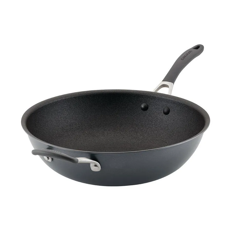 Circulon ScratchDefense A1 34cm Open Stir Fry Pan Black