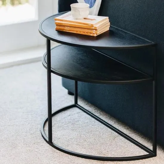 Nouveau End Table Black Oak