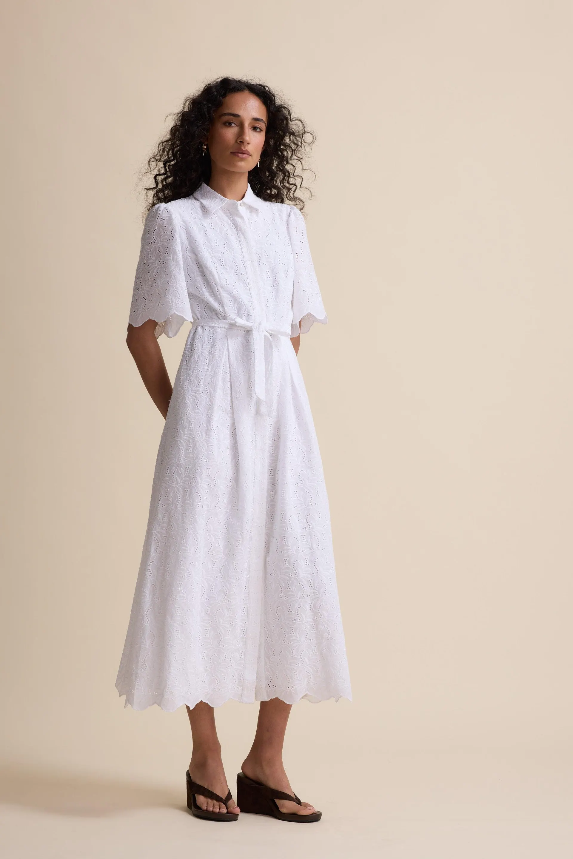 The Broderie Shirt Dress