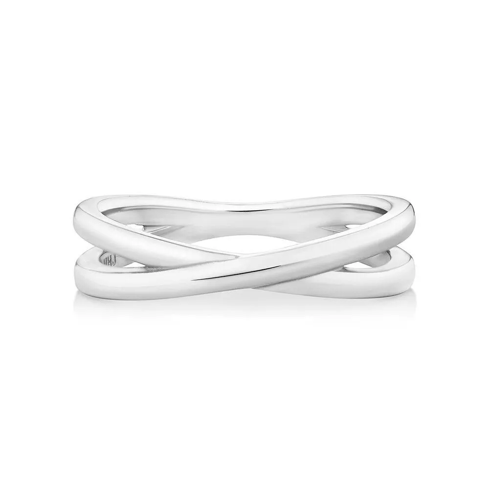 Crossover Ring in Sterling Silver