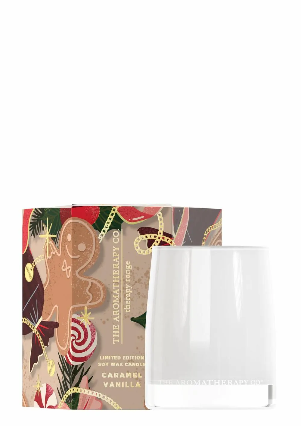 The Aromatherapy Co. Festive Scented Candle Caramel Vanilla 80g