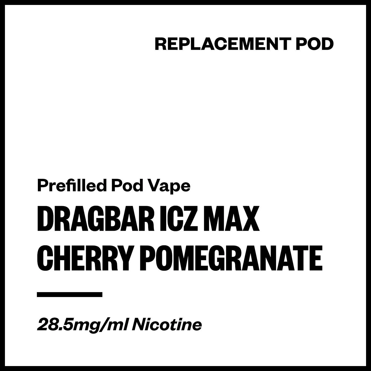 Dragbar ICZ Max - Cherry Pomegranate (Replacement Pod)