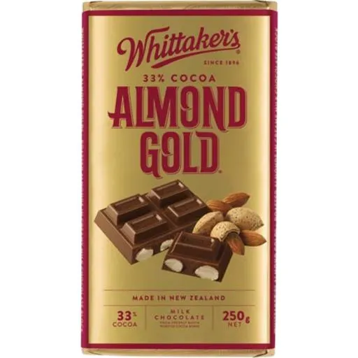 Whittaker's Chocolate Block Almond Gold
