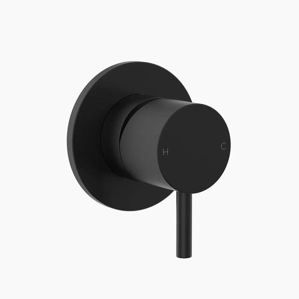 Round Pin Wall Mixer Matte Black CL10027.B