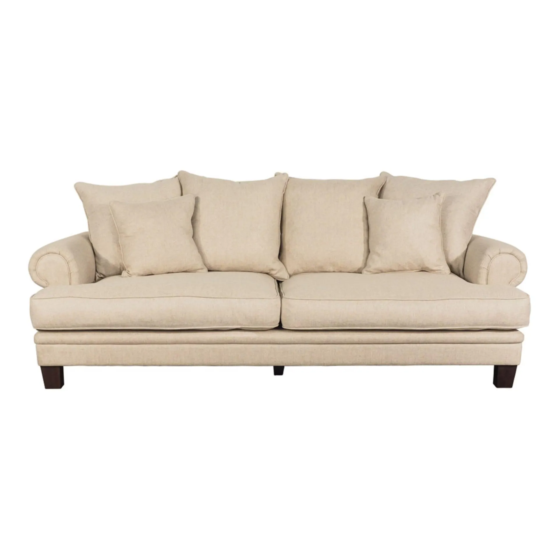 Lisette 3.5 Seater Linen Sofa Natural Cream C-013