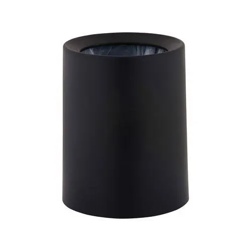 Barelli 6L Matte Black Round Plastic Bathroom Bin