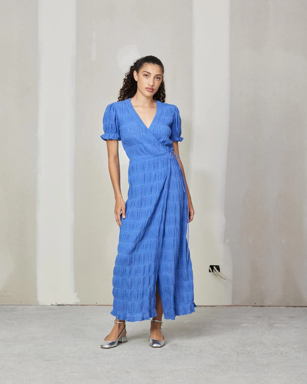 Mirella short sleeve wrap dress