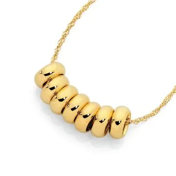 9ct 7 Lucky Rings With Chain