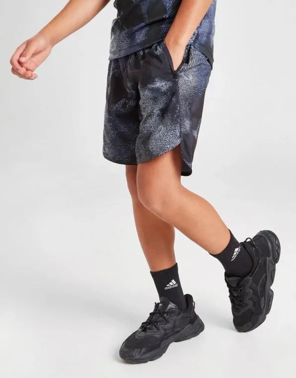 Adidas Boys HITT Shorts White/Halo silver/Legend Ink