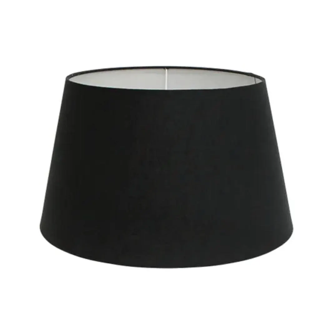 Tapered linen shade black 40cm