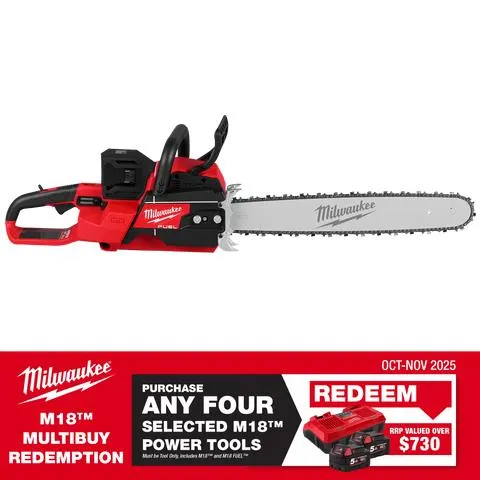 Milwaukee M18 FUEL Chainsaw Dual Battery 20in 18V - Bare Tool