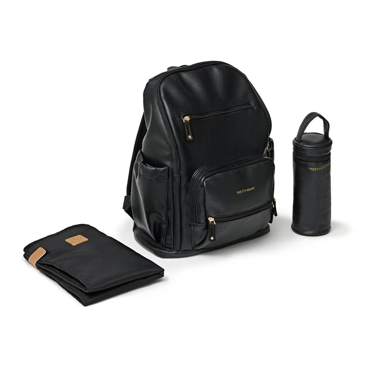 Pretty Brave | Chloe Backpack Baby Bag - Black