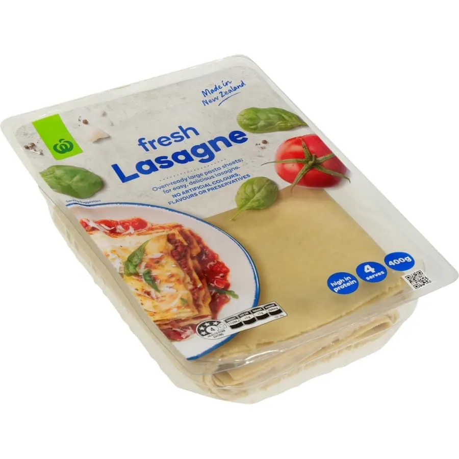 Woolworths Fresh Pasta Chilled Lasagne Sheets
